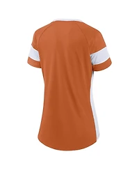 Fanatics Women's Texas Orange Texas Longhorns Unmasked Hero Block Party Athena Lace-Up Top