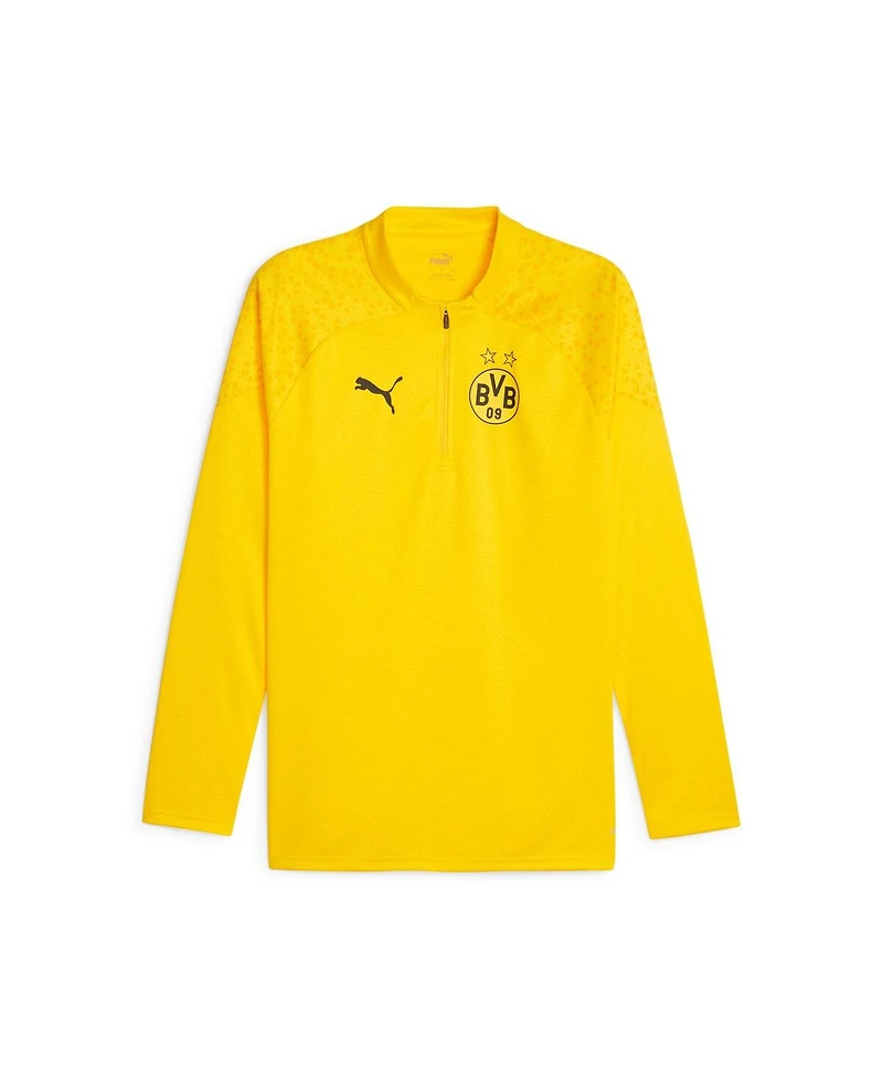 Puma Men's Yellow Borussia Dortmund 2023/24 Quarter-Zip Training Sweatshirt