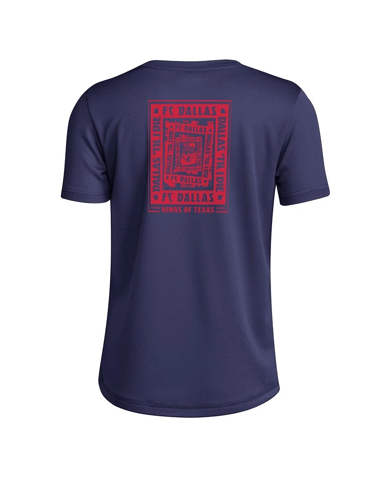 Adidas Big Boys and Girls Navy Fc Dallas Local Wrap T-Shirt