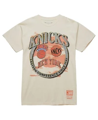 Mitchell & Ness Men's Tan New York Knicks Hardwood Classics Vintage Soul Crown Jewels T-Shirt