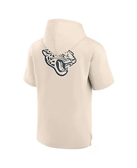 Fanatics Men's Cream Jacksonville Jaguars Elements Future Ground Lettering Short Sleeve Pullover Hoodie