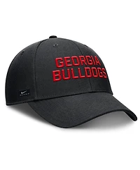 Nike Men's Black Georgia Bulldogs Rise Practice Adjustable Hat