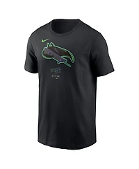 Nike Men's Black Tampa Bay Rays City Connect Large Logo T-Shirt