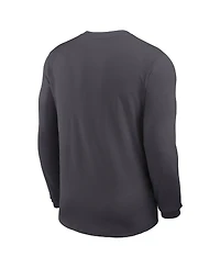Nike Men's Anthracite Texas Longhorns 2025 Sideline Coach Uv Performance Long Sleeve T-Shirt