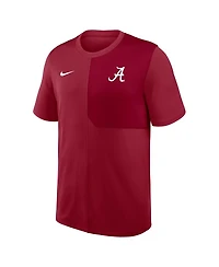 Nike Men's Crimson Alabama Tide 2025 Sideline Uv Performance Coach T-Shirt