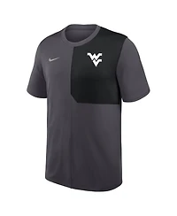 Nike Men's Anthracite West Virginia Mountaineers 2025 Sideline Uv Performance Coach T-Shirt