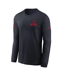 Nike Men's Navy Houston Texans Sideline Performance Long Sleeve T-Shirt