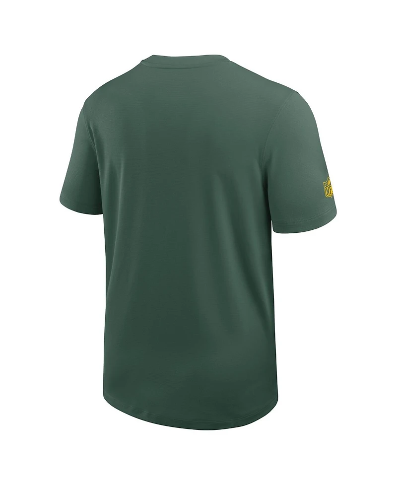 Nike Men's Green Bay Packers Sideline Uv Performance Coach T-Shirt