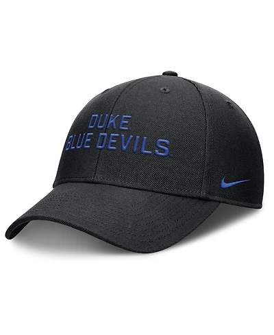 Nike Men's Black Duke Blue Devils Rise Practice Adjustable Hat