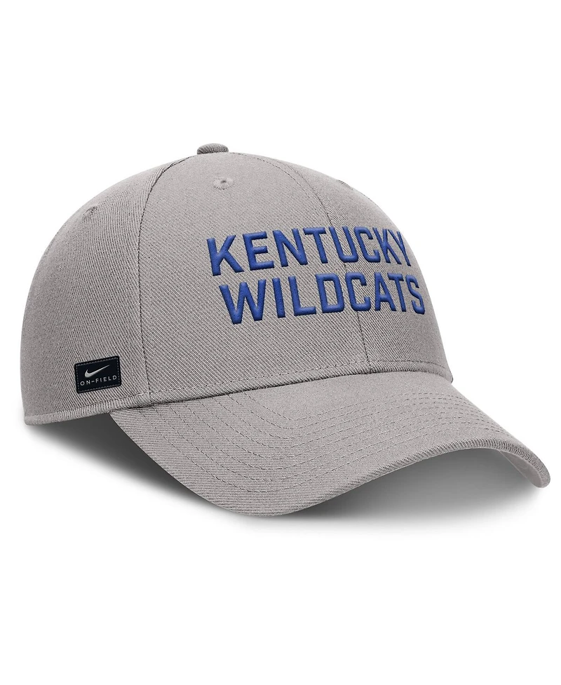 Nike Men's Gray Kentucky Wildcats Rise Practice Adjustable Hat
