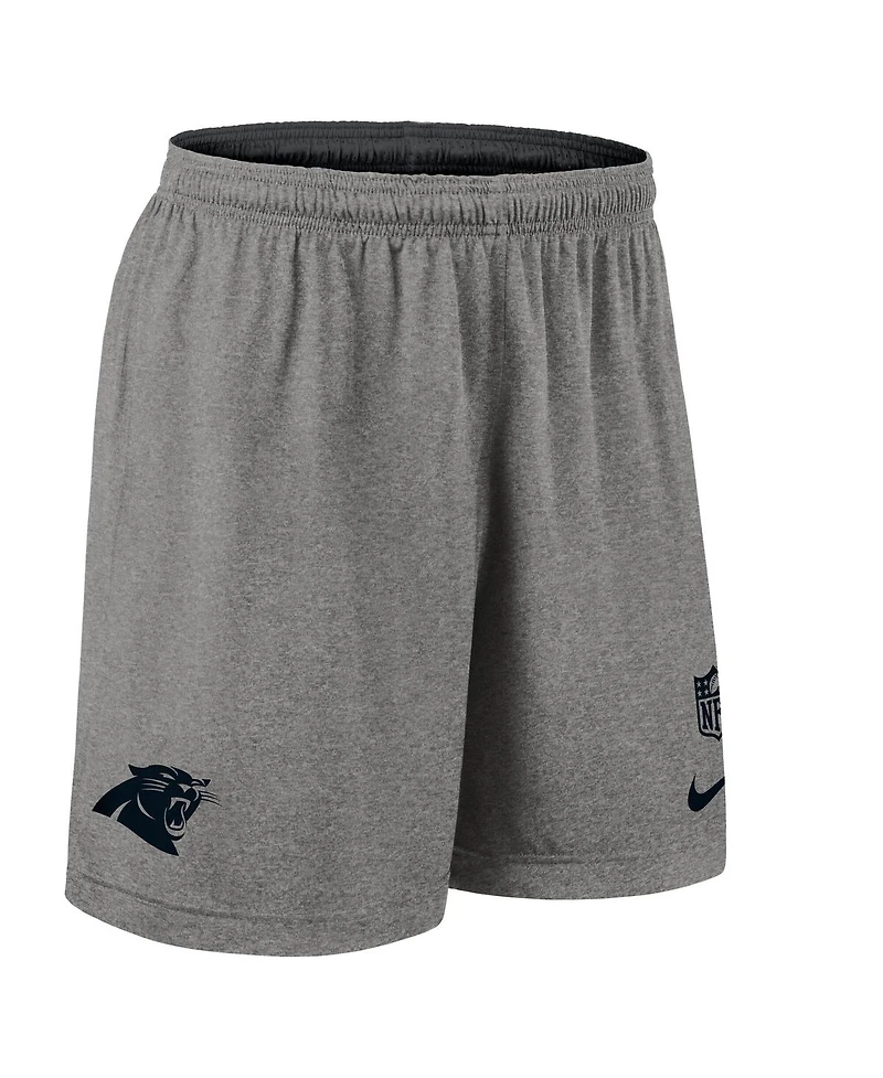 Nike Men's Black Carolina Panthers Sideline Reversible Performance Shorts