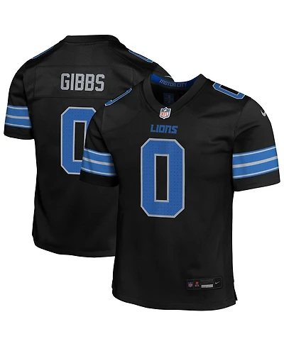 Nike Big Boys and Girls Jahmyr Gibbs Black Detroit Lions Alternate Game Jersey