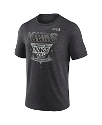 Fanatics Men's Heather Charcoal Los Angeles Kings 2025 Stanley Cup Playoffs Crossbar Tri-Blend T-Shirt