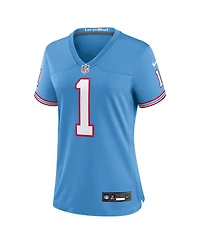 Nike Women's Cam Ward Light Blue Tennessee Titans 2025 Nfl Draft 2nd Alternate Game Jersey