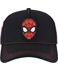 Lids Men's Black Spider-Man Big Print A-Frame Snapback Hat