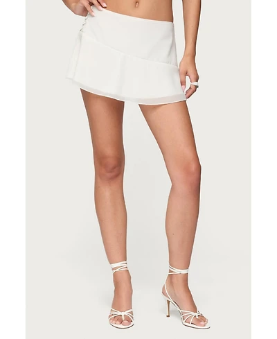 Edikted Women's Iona Chiffon Ruffle Mini Skirt