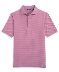 Scott Barber Prep Stripe Polo, Berry