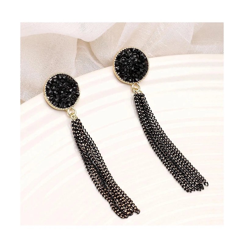 Sohi Circular-Tassel Drop Earrings