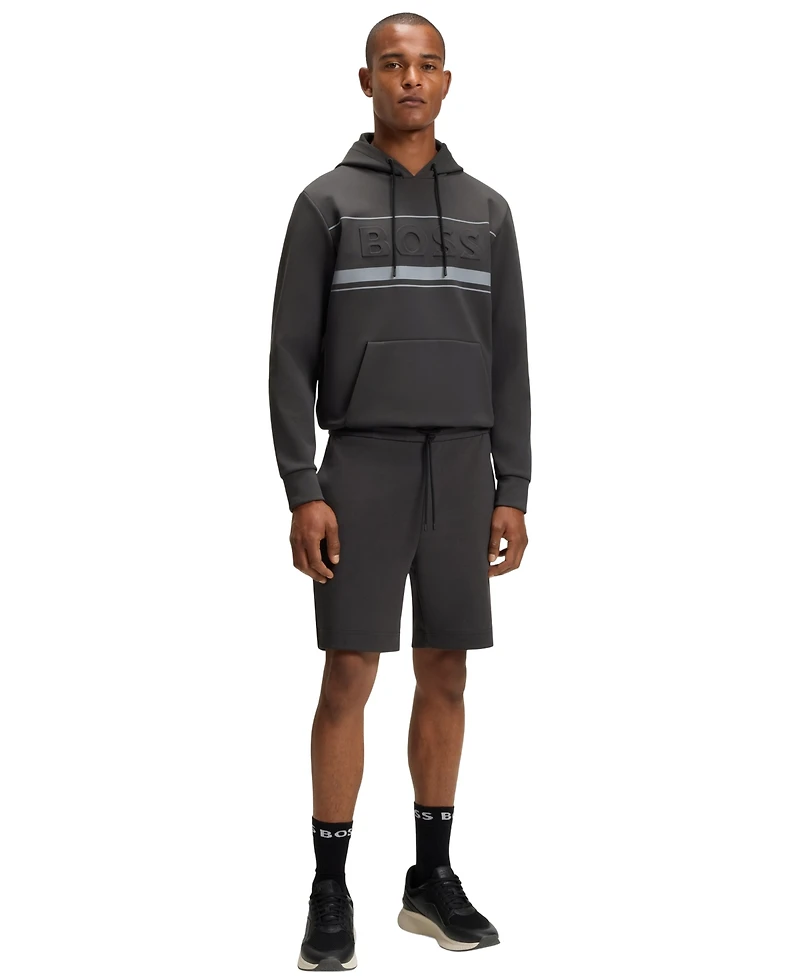 Boss by Hugo Men's Cotton-Blend Stripe Detail Shorts