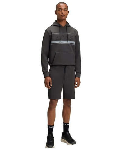 Boss by Hugo Men's Cotton-Blend Stripe Detail Shorts