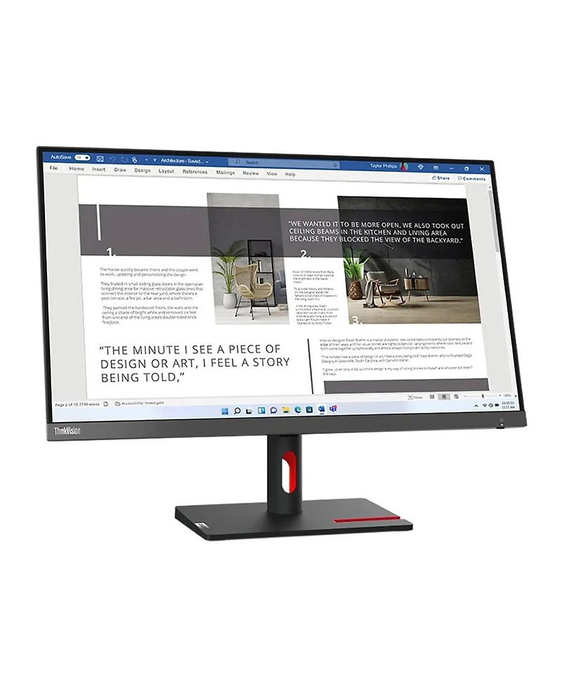 Lenovo ThinkVision S27i-30 27" 16:9 Full Hd 100Hz Ips Wled Lcd Monitor, Storm Gray