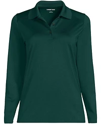 Lands' End Women's Long Sleeve Feminine Fit Rapid Dry Polo Shirt