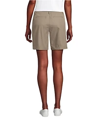 Lands' End School Uniform Women's Active Performance 9" Chino Shorts
