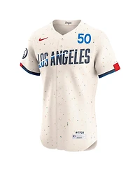 Nike Men's Mookie Betts Cream Los Angeles Dodgers City Connect Elite Jersey