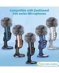 ZealSound Usb Microphone K66Pro Bundle with Furry Windscreen D65K
