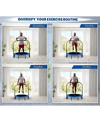 Plexalife Mini Trampoline for Adults - Rebounder Exercise Fitness Indoor/Outdoor Trampoline