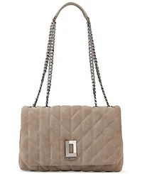 Karl Lagerfeld Paris Lafayette Medium Suede Shoulder Bag