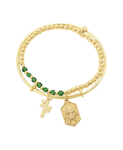 Unwritten Glass Bead Faith Duo Bracelet