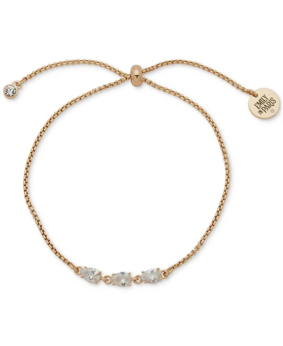 Emily in Paris Gold-Tone Cubic Zirconia Slider Bracelet