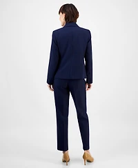 Le Suit Women's Notch-Collar One-Button Pantsuit Set, Regular & Petite