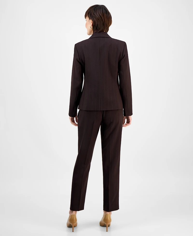 Le Suit Women's Notch-Collar One-Button Pantsuit Set, Regular & Petite