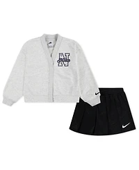 Nike Little Girls 2-Piece Varsity Prep Cardigan and Skort Set