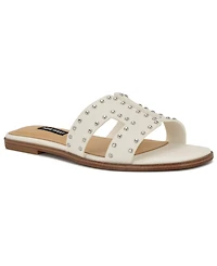 Nine West Women's Giny Cutout Flat Slide Sandals
