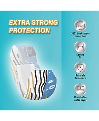 HoneyCare PrintedAll Absorb Petrichor Male Dog Wraps, Fresh Scent Dog Diaper, Disposable, Large, 80Ct