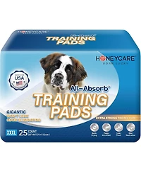 HoneyCare Gigantic All-Absorb Dog and Puppy Training Pads, Xxxl Dog Incontinence Training Pads, Made in The Usa Dog Pads, Xxxl, 28x44 inch, 50ct
