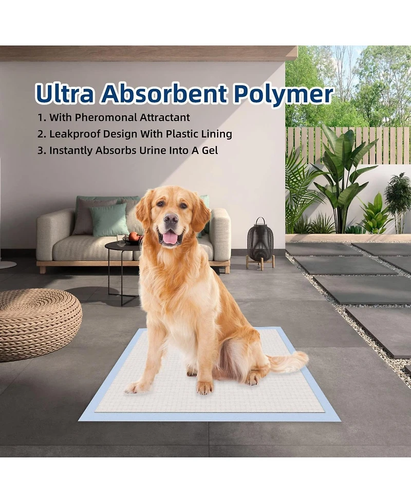 HoneyCare All-Absorb, Dog and Puppy Training Pads, Ultra Absorbent and Odor Eliminating