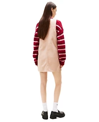 Tommy Jeans Women's Cotton Pinafore Sleeveless A-Line Dress