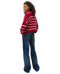 Tommy Jeans Women's Striped Button-Front Long-Sleeve Cardigan