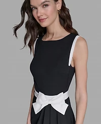 Karl Lagerfeld Paris Women's Scuba Crepe Bow Sheath Dress