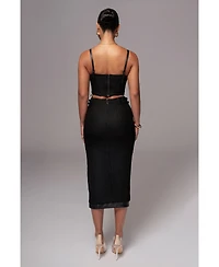 Jluxlabel Women's Textured Mystique Midi Skirt