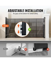 Slickblue Toddler Wide Mesh Retractable Gate Pets Use on Stairs and Doorways