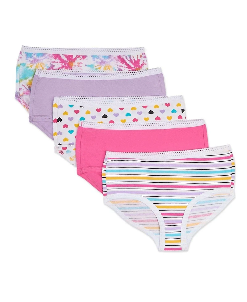 MeMoi Big Girls 5 Pair "Shine Bright" Brief Panties