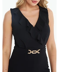 Quiz Women's Buckle Frill Detail Palazzo Jumpsuit