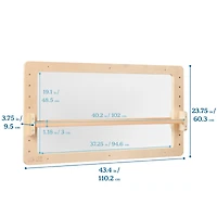 ECR4Kids Wall-Mounted Coordination Mirror, Natural