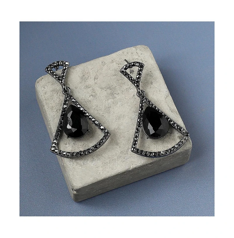 Sohi Stone Bow Drop Earrings