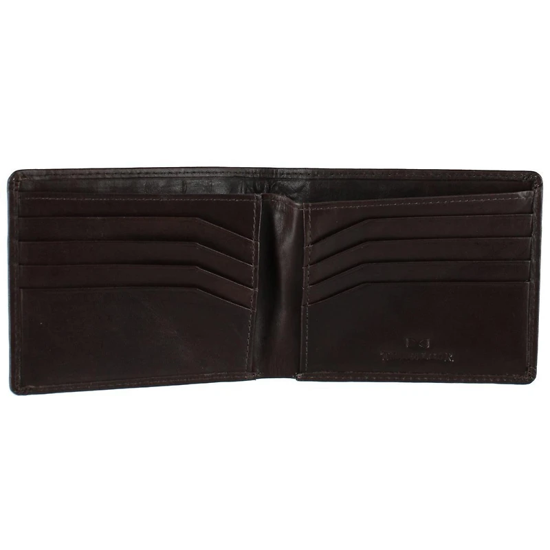 Trafalgar Men's Lazzaro Lattice Weave Leather Bi-Fold Wallet